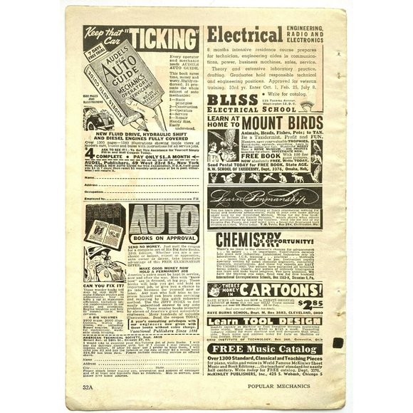 1945 Vintage Home Plastics Fabrication Magazine Print Ad Popular Mechanics - Picture 3 of 3